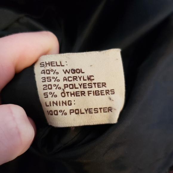 ⭐American Rag Grey & White Color Pop Wool Blend Button Up Pea Coat Size Small - Picture 10 of 10